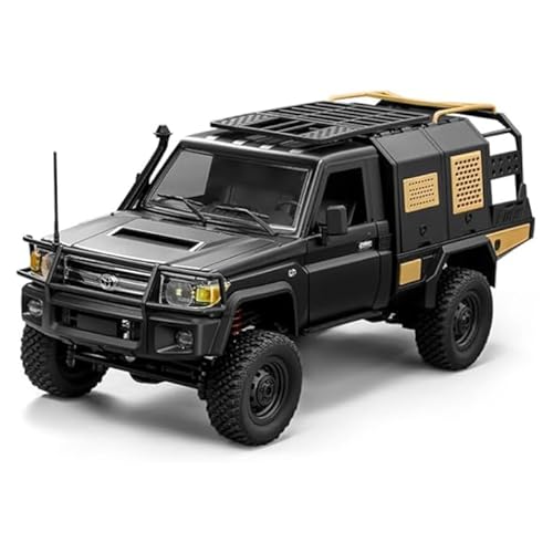 RMT MODELS RC Auto Toyota Land Cruiser Supertourer 1:12 | 4WD Allradantrieb | 2,4 GHz Fernsteuerung 100 m | Li-Ion Akku 7,4 V 1200 mAh | LED Beleuchtung | 60 Min Fahrzeit | 8 km/h Spitze (Schwarz) von RMT MODELS
