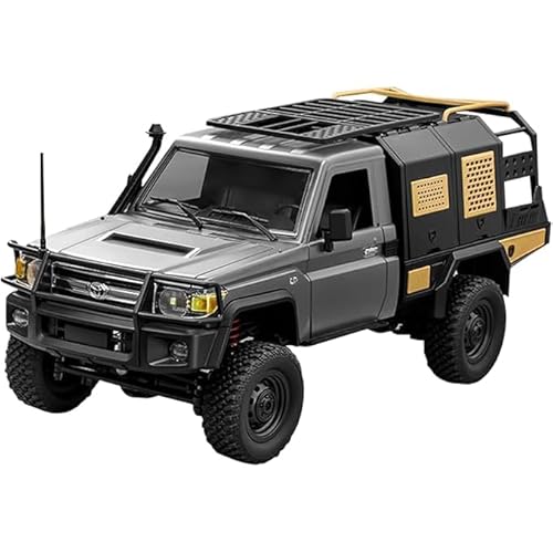 RMT MODELS RC Auto Toyota Land Cruiser Supertourer 1:12 | 4WD Allradantrieb | 2,4 GHz Fernsteuerung 100 m | Li-Ion Akku 7,4 V 1200 mAh | LED Beleuchtung | 60 Min Fahrzeit | 8 km/h Spitze (Silber) von RMT MODELS