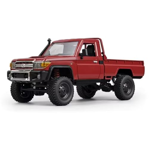 RMT MODELS Toyota Land Cruiser | Ferngesteuertes RC Auto 1:12 | 4WD Crawler Pickup | Steuerung 2.4 GHz 100 m | LED Licht | Li-Ion 7.4 V 500 mAh 30 min | RTR Komplettset | Ersatzbatterie (Rot) von RMT MODELS