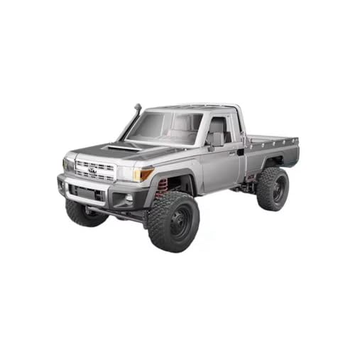 RMT MODELS Toyota Land Cruiser | Ferngesteuertes RC Auto 1:12 | 4WD Crawler Pickup | Steuerung 2.4 GHz 100 m | LED Licht | Li-Ion 7.4 V 500 mAh 30 min | RTR Komplettset | Ersatzbatterie (Silber) von RMT MODELS