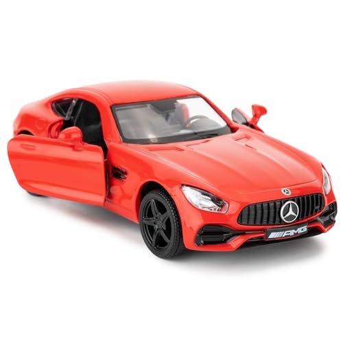 RMZ City 1/36 Skala Benz AMG GTR Automodell, Zinklegierung Druckguss Zurückziehen Fahrzeuge Kinderspielzeug für Junge Mädchen Geschenk (Rot) von RMZ City