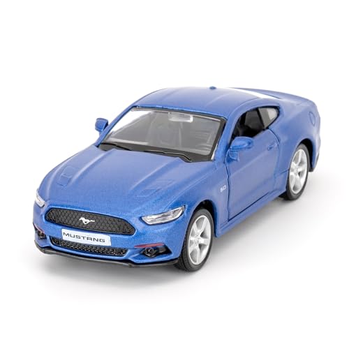 RMZ City Ford Mustang Auto Modell, 1/36 Skala Casting Zink Legierung Spielzeug Auto für Kinder, Ziehen Sie zurück Fahrzeuge für Kleinkinder Kinder Jungen Mädchen Geschenk (Blau) von RMZ City