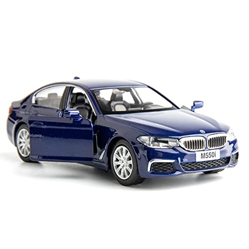 RMZ City Kompatibel für BMW M500i Automodell 1:36 Spielzeugauto aus Druckgusslegierung, Fahrzeuge zum Zurückziehen, Spielzeugauto für Kleinkinder, Kinder, Jungen, Mädchen, Geschenk, Blau von RMZ City