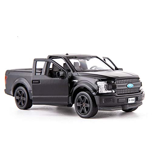 RMZ City Maßstab 1:36 F150 Pickup Truck Casting Car Model, Zinklegierung Spielzeug Auto für Kinder, Pull Back Fahrzeuge Spielzeug Auto für Kleinkinder Kinder Jungen Mädchen (schwarz) von RMZ City