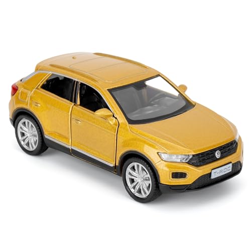 RMZ City Volkswagen T-ROC SUV Auto Modell, 1/36 Skala Casting Zink Legierung Spielzeug Auto für Kinder, Ziehen Sie zurück Fahrzeuge für Kleinkinder Kinder Jungen Mädchen Geschenk(Goldene) von RMZ City