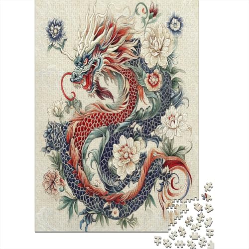 RNDKAUUIE Art Dragon Puzzle 1000 Teile Erwachsene Puzzles Klassisch 1000pcs (75x50cm) von RNDKAUUIE