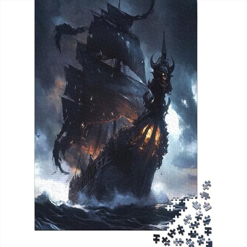 Art Piratenschiff Puzzle 1000 Teile,Puzzle Für Erwachsene, Impossible Puzzle,Puzzle 1000 Puzzle Home Dekoration Puzzle,Erwachsenenpuzzle Puzzel 1000pcs (75x50cm) von RNDKAUUIE