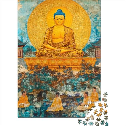 Buddha Puzzle 1000 Teile Schwer Puzzle Spielzeug Pädagogisches Spiel Impossible Herausforderungsspielzeug Für Erwachsene Und Kinder in Bewährter 1000pcs (75x50cm) von RNDKAUUIE