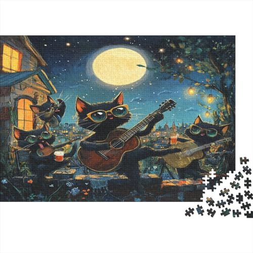 Die Katze in der Performance Puzzle 1000 Teile Puzzles Für Erwachsene Klassische Puzzles 1000 Teile Erwachsene Puzzlespiel Erwachsene 1000 Teile Erwachsenen Puzzlespiel Puzzel 1000pcs (75x50cm) von RNDKAUUIE