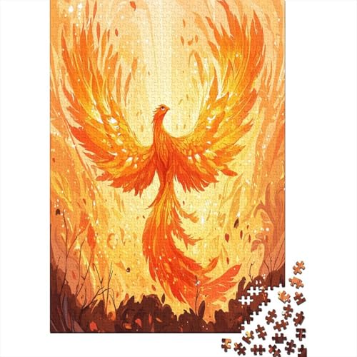 Feuer Phoenix Puzzle 1000 Teile Erwachsener Kniffel Spaß Für Die Ganze Familie - Abwechslungsreiche 1000 Puzzleteilige Motive Puzzle Erwachsene, Puzzel 1000pcs (75x50cm) von RNDKAUUIE
