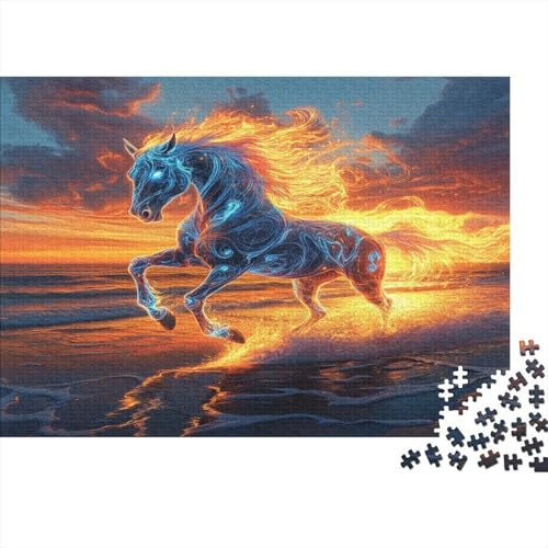 Fine Pferd Puzzlespiel 1000 Teile Puzzle Für Erwachsene Und Kinder Ab 14 Jahren, Puzzle-Motiv Erwachsenen Puzzlespiel Puzzel 1000pcs (75x50cm) von RNDKAUUIE