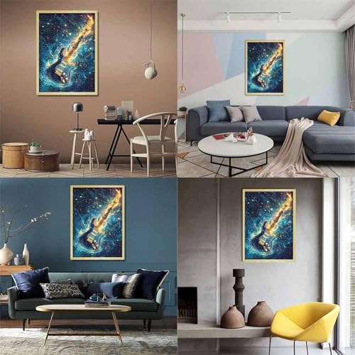 Gitarre Puzzle 1000 Teile Schwer Puzzle Spielzeug Lernspiel Impossible Herausforderung Spielzeug Für Erwachsene Und Kinder in Bewährter 1000pcs (75x50cm) von RNDKAUUIE