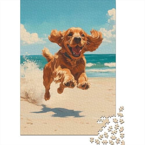 Irish Setter Puzzle 1000 Teile Schwer Puzzle Spielzeug Pädagogisches Spiel Impossible Herausforderung Spielzeug Für Erwachsene Und Kinder Ab 12 Jahren 1000pcs (75x50cm) von RNDKAUUIE