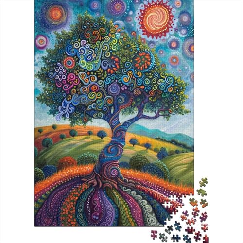 Lebensbaum Puzzlespiel 1000 Teile Puzzle Für Erwachsene Und Kinder Ab 14 Jahren, Puzzle-Motiv Erwachsenen Puzzlespiel Puzzel 1000pcs (75x50cm) von RNDKAUUIE