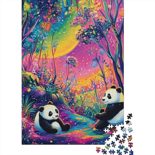 Panda Puzzle 1000-teilige Schwer Puzzle Spielzeug Pädagogisches Spiel Impossible Herausforderungsspielzeug Für Erwachsene Und Kinder Ab 14 Jahren 1000pcs (75x50cm) von RNDKAUUIE