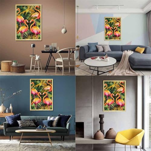 Pink Flamingos Puzzles 1000 Teile Schwer Puzzle Spielzeug Lernspiel Impossible Herausforderung Spielzeug Für Erwachsene Und Kinder in Bewährter 1000pcs (75x50cm) von RNDKAUUIE
