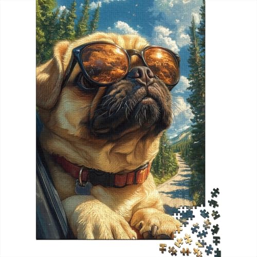 Pug Puzzles 1000 Teile Schwer Puzzle Spielzeug Lernspiel Impossible Herausforderung Spielzeug Für Erwachsene Und Kinder Ab 12 Jahren 1000pcs (75x50cm) von RNDKAUUIE