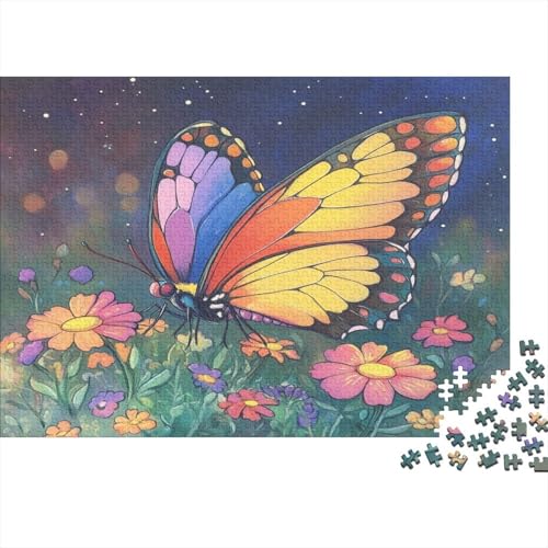 Schmetterling 1000 Teile Puzzle Für Erwachsene, Hochwertige Recycelbare MateriAußerirdische Und Druck Puzzlespiel, Familienspiel, Geschenk Für Liebhaber Oder Freunde Puzzel 1000pcs (75x50cm) von RNDKAUUIE