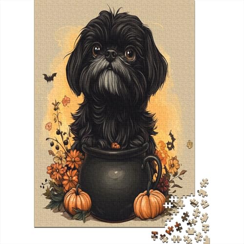 Shih Tzu. 1000 Stück Puzzles Für Erwachsene Teenager Stress Abbauen Familien-Puzzlespiel 1000-teiliges Puzzle Kinder Lernspiel Spielzeug Geschenk Puzzel 1000pcs (75x50cm) von RNDKAUUIE