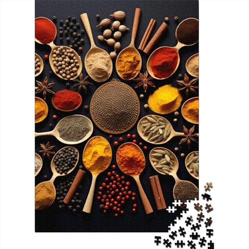 Spices from Around The World Puzzle 1000 Teile Schwer Puzzle Spielzeug Lernspiel Impossible Herausforderung Spielzeug Für Erwachsene Und Kinder in Bewährter 1000pcs (75x50cm) von RNDKAUUIE