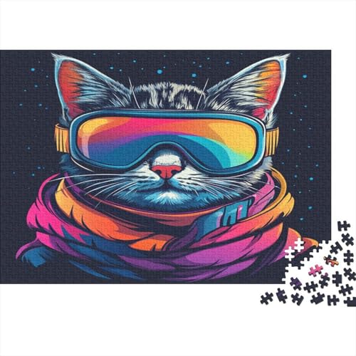 Tieravatar Puzzles Für Erwachsene, 1000 Teile, Für Erwachsene Und Kinder Ab 12 Jahren, Heimdekoration, Puzzlespielzeug 1000pcs (75x50cm) von RNDKAUUIE