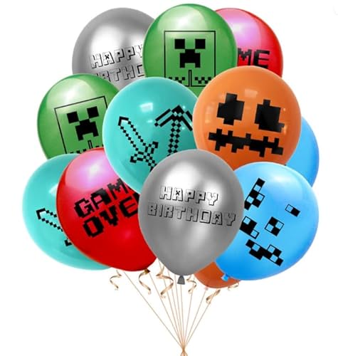RNHDLY 36 Stück Pixel Luftballons, Luftballon Geburtstagsdeko, Pixel Luftballon Geburtstagsdeko, Geburtstag Party Deko für Kindergeburtstage und Game Player Party RNHDLY 36 Stück Pixel Luftballons, Luftballon Geburtstagsdeko, Pixel Luftballon Geburtstagsdeko, Geburtstag Party Deko für Kindergeburtstage und Game Player Party von RNHDLY