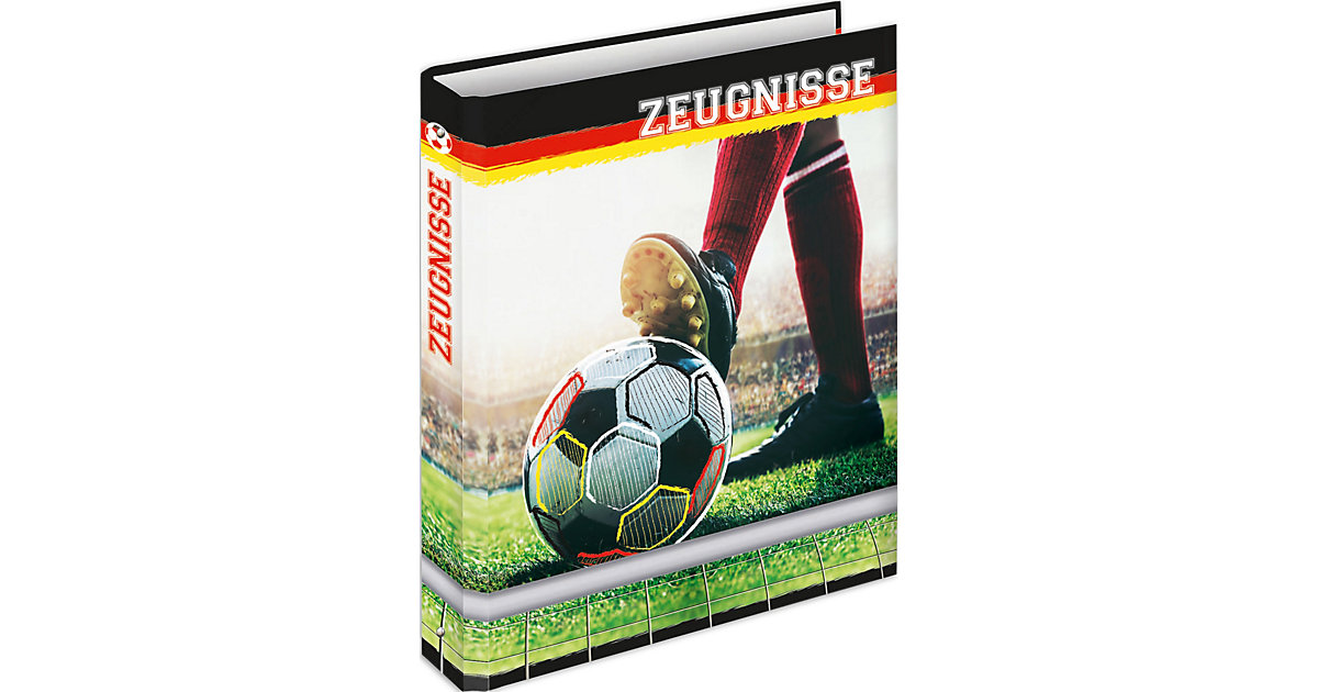 Zeugnismappe/Ringbuch Fußballfieber, A4 schwarz/gelb von RNK Verlag