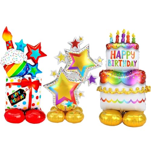 3 Stück Folienballon für Geburtstag - Luftballons, Ballons, Geburtstagsballon, Folien-Luftballon für Party, Dekoration, Geschenk-Deko 3 Stück Folienballon für Geburtstag - Luftballons, Ballons, Geburtstagsballon, Folien-Luftballon für Party, Dekoration, Geschenk-Deko von RNXSIB