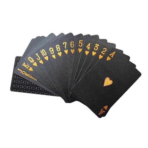 RNXSIB Goldfolie schwarz Karierte Spielkarten, wasserfeste Spielkarten, Spielkarten, Kartenspiele, Zauberkarten, für Familienspiele, Partyspiele RNXSIB Goldfolie schwarz Karierte Spielkarten, wasserfeste Spielkarten, Spielkarten, Kartenspiele, Zauberkarten, für Familienspiele, Partyspiele von RNXSIB