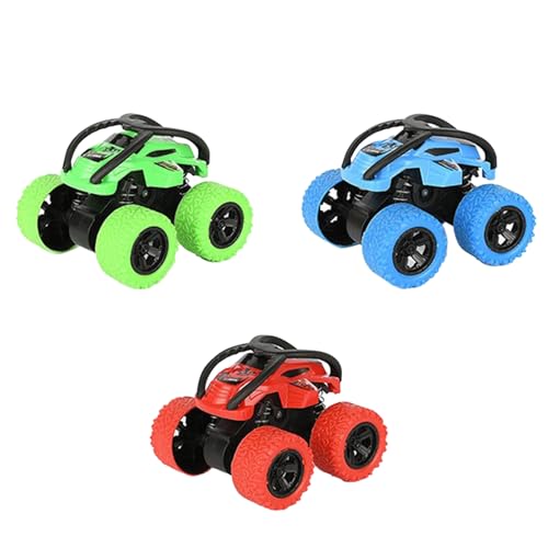 RNXSIB Monstertruck Spielzeug, 360° Drehung Trägheit Fahrzeug, Auto Spielzeug für Kinder, 3 Stück In Rot, Blau und Grün, 8.5x8.5x7.5 cm, Leicht und Langlebig für Jungen Mädchen Kinder RNXSIB Monstertruck Spielzeug, 360° Drehung Trägheit Fahrzeug, Auto Spielzeug für Kinder, 3 Stück In Rot, Blau und Grün, 8.5x8.5x7.5 cm, Leicht und Langlebig für Jungen Mädchen Kinder von RNXSIB