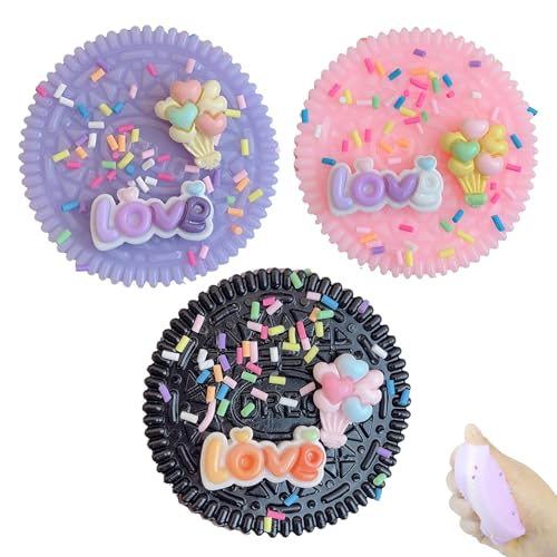 3 Stück Fufu Squishy, Taba Squishy, Oreo Squishy, Taba Squishy, Squishy Oreo, Fufu Squishy, Taba Squishy Oreo, Ultraweiches Biscuit Stress Relief Spielzeug, Angst Relief von RNXSIB