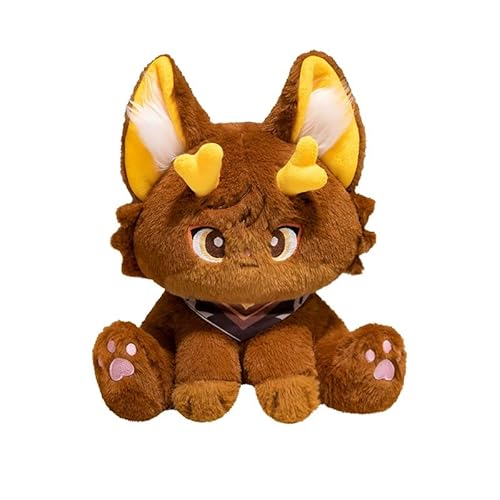 ROADDPMATE Cat Plush Toy - Soft Hugging Pillow Kitten Stuffed Animal, Cute Cat Decor (Brown,12.6in/32cm) von ROADDPMATE
