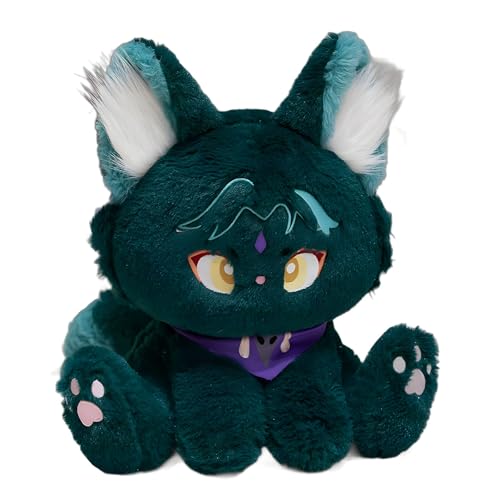 ROADDPMATE Cat Plush Toy - Soft Hugging Pillow Kitten Stuffed Animal, Cute Cat Decor (Green,12.6in/32cm) von ROADDPMATE
