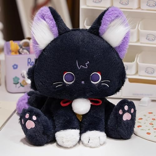 ROADDPMATE Cat Plush Toy - Soft Hugging Pillow Kitten Stuffed Animal, Cute Cat Decor (Purple,12.6in/32cm) von ROADDPMATE