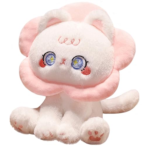 ROADDPMATE Crazy Flower Cat Plush Toy - Soft Hugging Pillow Kitten Stuffed Animal, Floral Cat Decor, (004,One) von ROADDPMATE
