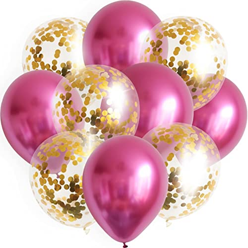 10x Luftballons Set Konfetti Metallic Geburtstag Ballons Deko Party Hochzeit JGA, Farbe:Rosa 10x Luftballons Set Konfetti Metallic Geburtstag Ballons Deko Party Hochzeit JGA, Farbe:Rosa von ROB'S BALLOONS