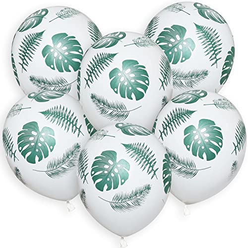 6 Stk. Premium Luftballons Bio Monstera 12' Party Geburtstag Jungle Tropic Leaves Blätter Set von ROB'S BALLOONS