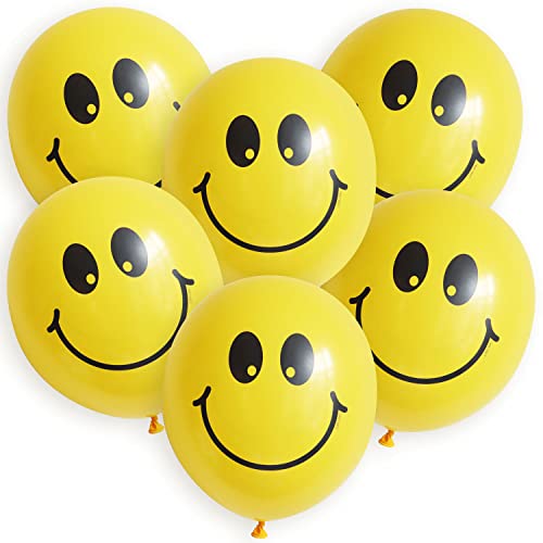 6 Stk. Premium Luftballons Bio Smilie 12' Party Geburtstag Happy Set von ROB'S BALLOONS