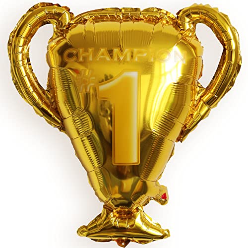 Folienballon Pokal Trophy WM Luftballon DFB Cup Party Deko Gold EM Soccer Fußball von ROB'S BALLOONS