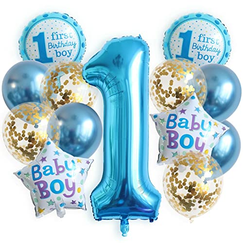 Happy Birthday Boy erster Geburtstag 1 Baby Jungs Luftballons Set Blau Kinder Happy Birthday Boy erster Geburtstag 1 Baby Jungs Luftballons Set Blau Kinder von ROB'S BALLOONS