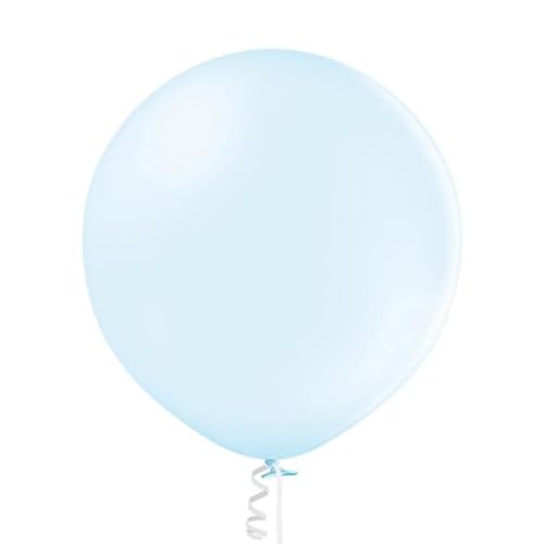 XL Luftballon 60 cm Latex Pastell Chrom Metallic Geburtstag Deko Party, Farbe:Ice Blue von ROB'S BALLOONS