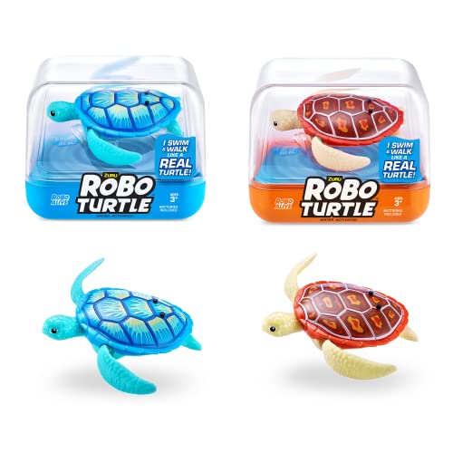 Robo Turtle Roboter-Schwimmschildkröte (2er Pack, Orange & Blau) von ROBO ALIVE