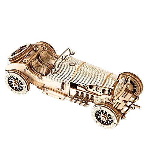 ROBOTIME 3D Holz Puzzle Erwachsene Modellbausätze Grand Prix Auto Selbstmontage Mechanische Konstruktion Handwerk für Kinder, Jugendliche ROBOTIME 3D Holz Puzzle Erwachsene Modellbausätze Grand Prix Auto Selbstmontage Mechanische Konstruktion Handwerk für Kinder, Jugendliche von ROBOTIME