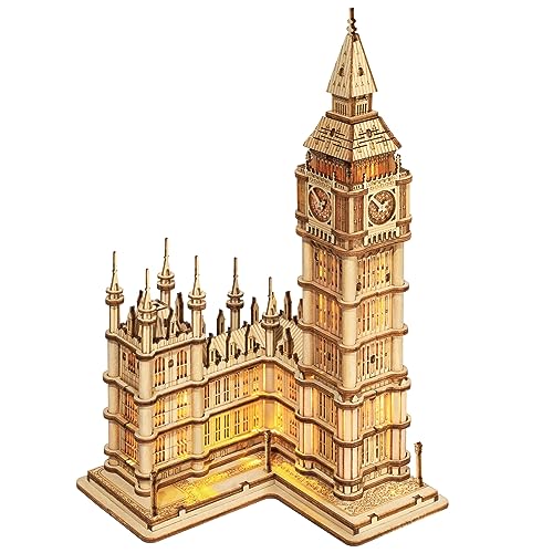 ROBOTIME 3D-Puzzle Big Ben Holzmodellbausätze für Erwachsene, um Ihr eigenes lasergeschnittenes Puzzle zu bauen, Bau-Bastel-Kits, beste Geburtstagsgeschenke ROBOTIME 3D-Puzzle Big Ben Holzmodellbausätze für Erwachsene, um Ihr eigenes lasergeschnittenes Puzzle zu bauen, Bau-Bastel-Kits, beste Geburtstagsgeschenke von ROBOTIME
