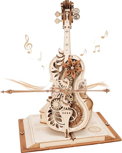 ROBOTIME 3D Puzzle Holz für Erwachsene, Modellbausatz zu Bauen, Magic Cello Spieluhr Zahnrad Modell BAU Handwerk Kits, Männer und Fraue Geschenk ROBOTIME 3D Puzzle Holz für Erwachsene, Modellbausatz zu Bauen, Magic Cello Spieluhr Zahnrad Modell BAU Handwerk Kits, Männer und Fraue Geschenk von ROBOTIME