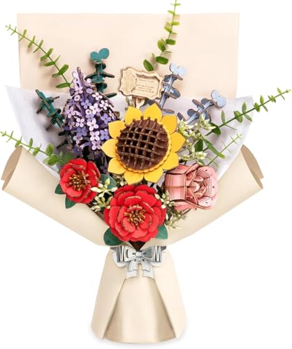 ROBOTIME Blumenstrauß 3D Puzzle Holz Holzpuzzle Erwachsene Modellbausatz Erwachsene Bausatz, Geschenke für Frauen zum Valentinstag und Geburtstag, Dekoration, Blumen TW01H ROBOTIME Blumenstrauß 3D Puzzle Holz Holzpuzzle Erwachsene Modellbausatz Erwachsene Bausatz, Geschenke für Frauen zum Valentinstag und Geburtstag, Dekoration, Blumen TW01H von ROBOTIME