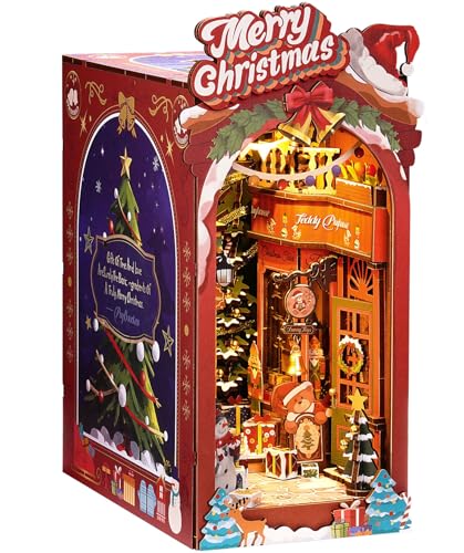 ROBOTIME DIY Book Nook Kit aus Holz, Booknook 3D Puzzle mit LED-Lichtern, Miniatur Haus Modellbausatz, Diorama Modelbau für Erwachsene, Bücherregal Deko ROBOTIME DIY Book Nook Kit aus Holz, Booknook 3D Puzzle mit LED-Lichtern, Miniatur Haus Modellbausatz, Diorama Modelbau für Erwachsene, Bücherregal Deko von ROBOTIME
