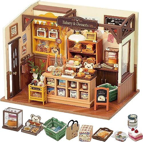 ROBOTIME Puppenhaus Kit Backhaus, DIY Miniatur Kit für Erwachsene, Mini Zimmer mit Möbeln, pädagogische Spielzeug ROBOTIME Puppenhaus Kit Backhaus, DIY Miniatur Kit für Erwachsene, Mini Zimmer mit Möbeln, pädagogische Spielzeug von ROBOTIME