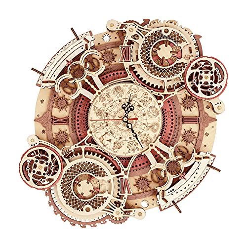 ROBOTIME Wanduhr 3D Holz Puzzle Erwachsene Modellbausätze Holzset Mechanische Baukästen Holzpuzzle Spiel Kinder Geschenk ROBOTIME Wanduhr 3D Holz Puzzle Erwachsene Modellbausätze Holzset Mechanische Baukästen Holzpuzzle Spiel Kinder Geschenk von ROBOTIME