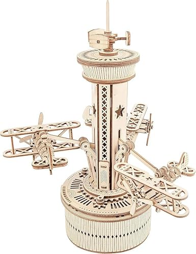 Robotime 3D Holzpuzzle Spieluhr Modellbausatz Mechanische Flugkontrollturm Holz Bastelset für Kinder über 14 Jahre und Erwachsene Geschenk Robotime 3D Holzpuzzle Spieluhr Modellbausatz Mechanische Flugkontrollturm Holz Bastelset für Kinder über 14 Jahre und Erwachsene Geschenk von ROBOTIME